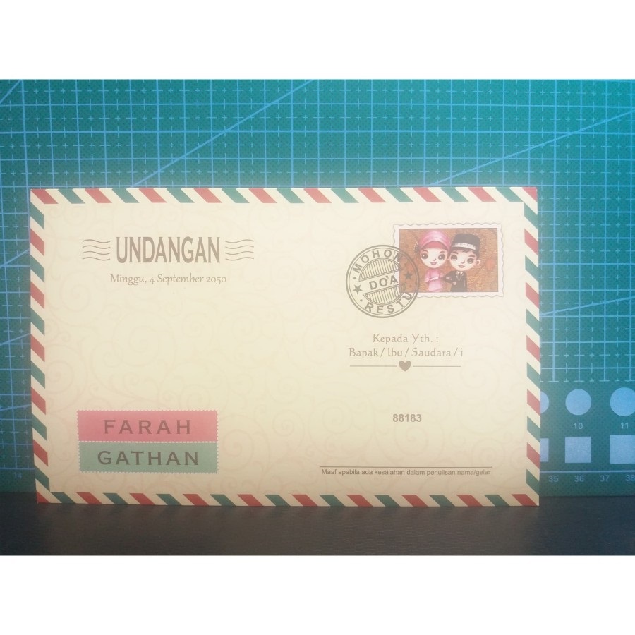 

Undangan Pernikahan Free Plastik + file setting Blangko ERBA 88183
