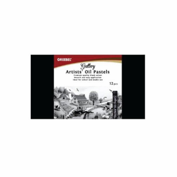 

Crayon Greeble Artist BLACK and WHITE 12 warna Oil pastel Greeble BLACK