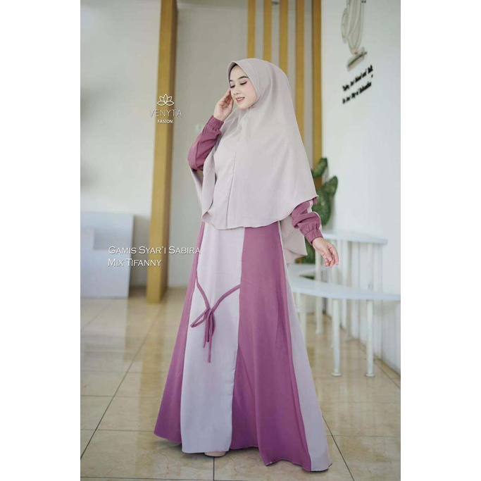 Berbahan ity crape premium/gamis nafisa/baju gamis set hijab syari/gamis Terbaru modern/ S.M.L.XL.XX