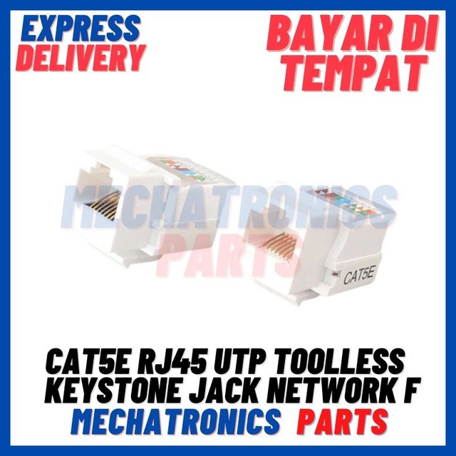 [CON-9028] CAT5E RJ45 UTP TOOLLESS TOO-LESS KEYSTONE JACK NETWORK F