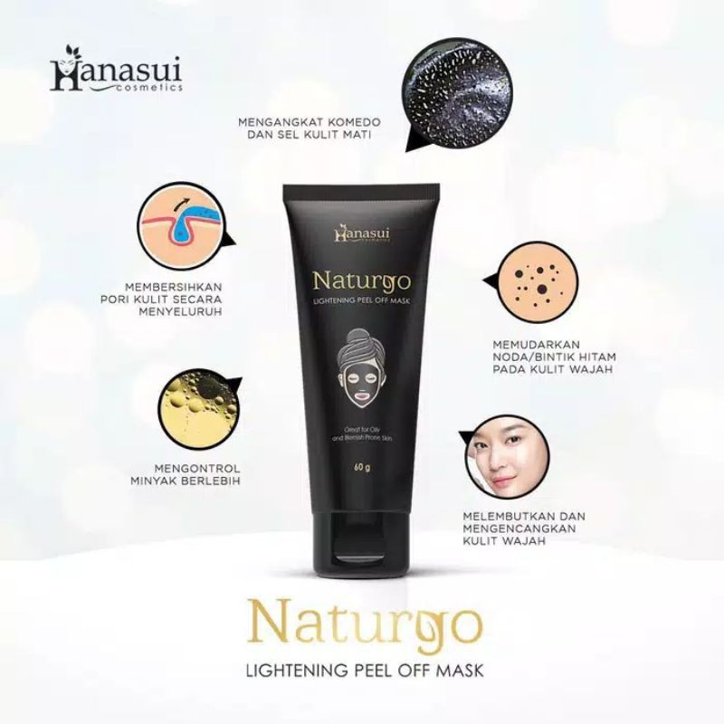 ^ KYRA ^ [Tube] Hanasui Naturgo Lightening Peel Of Mask 60gr-Hanasui Naturgo Tube