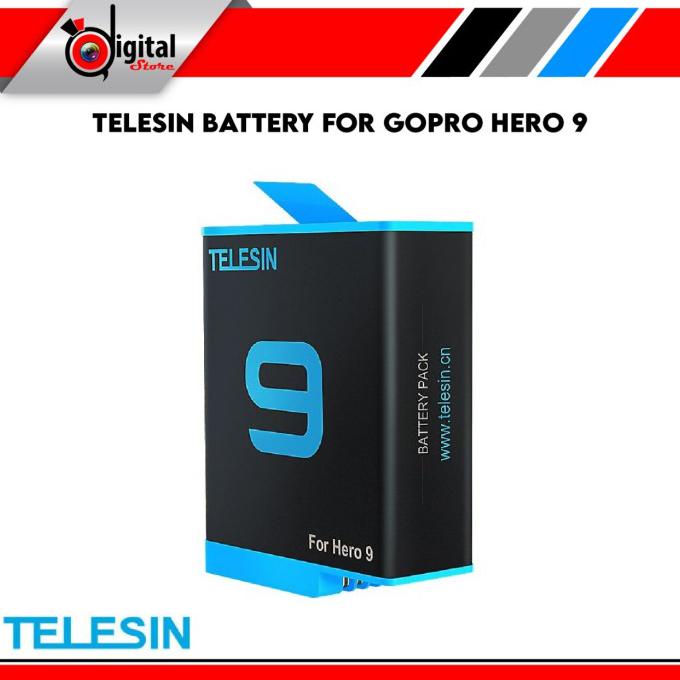 Telesin Rechargable Battery Gopro Hero 9 - Battery Gopro Hero9