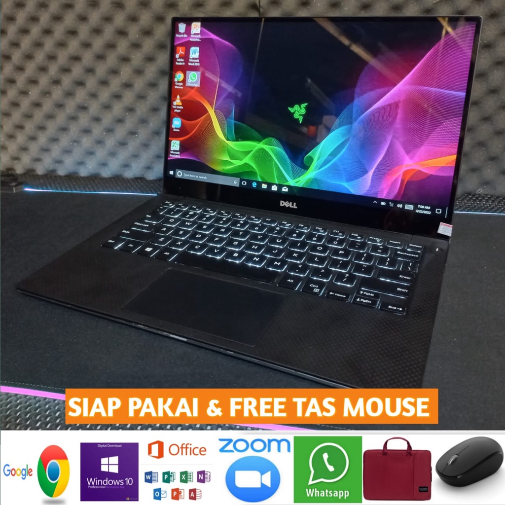 Laptop Dell XPS 13 Core i5 Gen 5 Ram 8 SSD 256 Windows 10  Like new