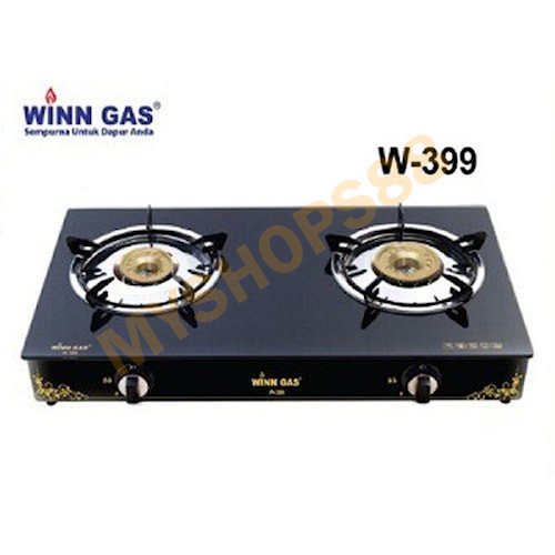 Kompor gas 2 tungku kaca W399 Winn Gas