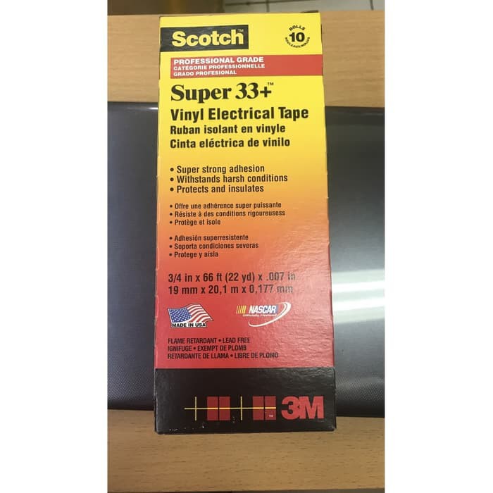 Isolasi Kabel Listrik 3M Scotch Super 33+ / Isolasi 33+ 3M / Isolasi Listrik 3M Super 33 Plus Scotch