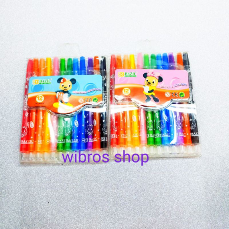 

Twist Oil pastel crayon putar Bazic 12 warna panjang