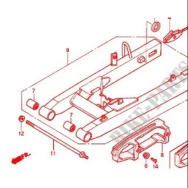 bosh bush arm honda nova sonic 125 rs old kgh original import
