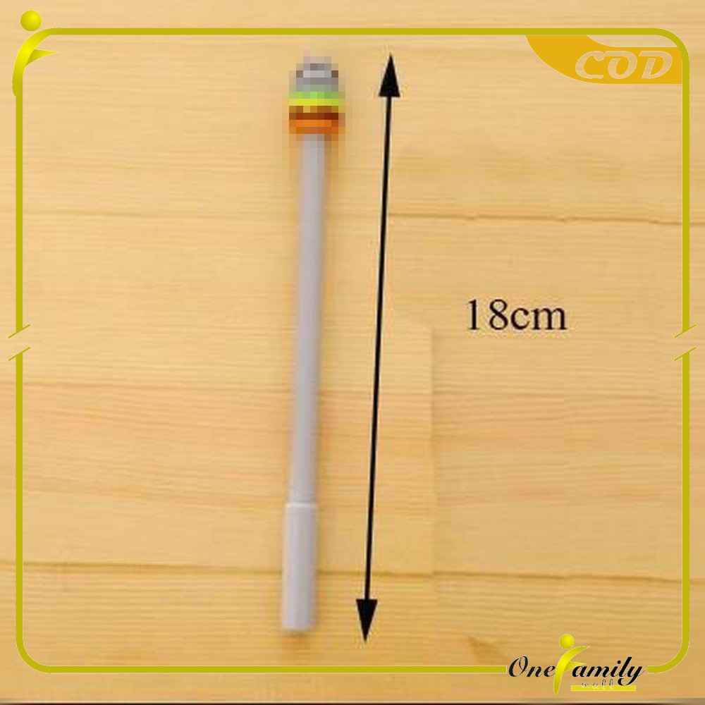 ONE-A7 Pena Hamburger Cartoon/Pulpen Burger Unik/Pen Burger Kartun Line Stationary-2
