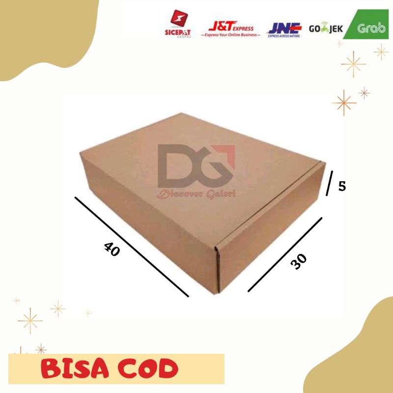 

kardus packing box hampers besar ukuran 30x40x5 cm
