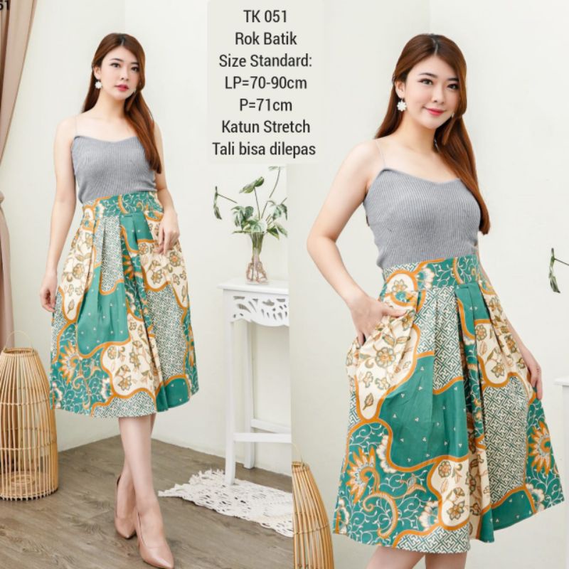 SKIRT ROK BATIK WANITA BAWAHAN KERJA KANTOR MURAH FASHION CEWEK 051 MURAH COUPLE SARIMBIT