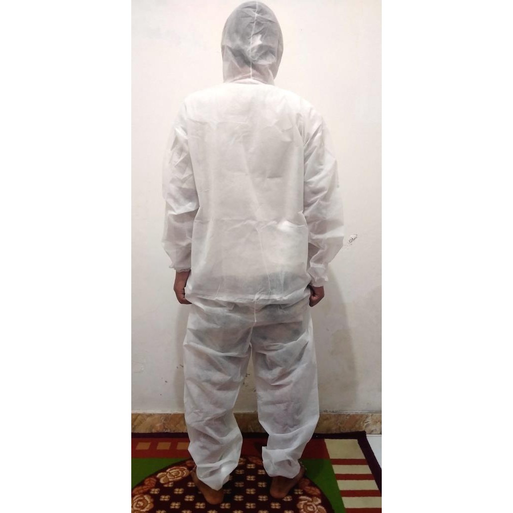 Alat Pelindung Diri APD Baju Hazmat Jumsuit Coverall Spunbound