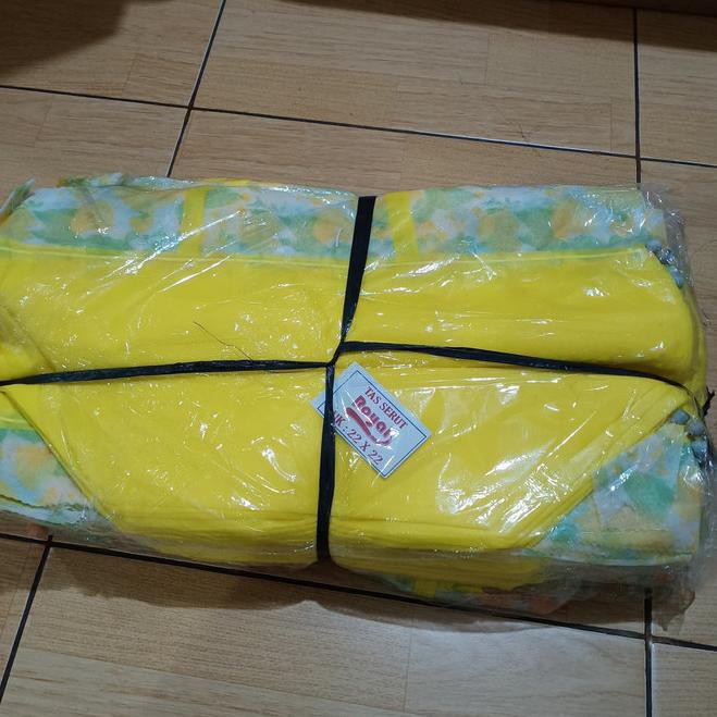 

cgb-42 Tas Serut Kain / Goodie Bag / Kantong Tas Buat Dus Kotak Nasi / Snack - 18x18