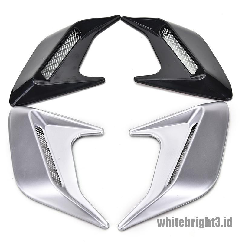 2 pcs Simulasi Ventilasi Udara Samping Mobil Warna Putih