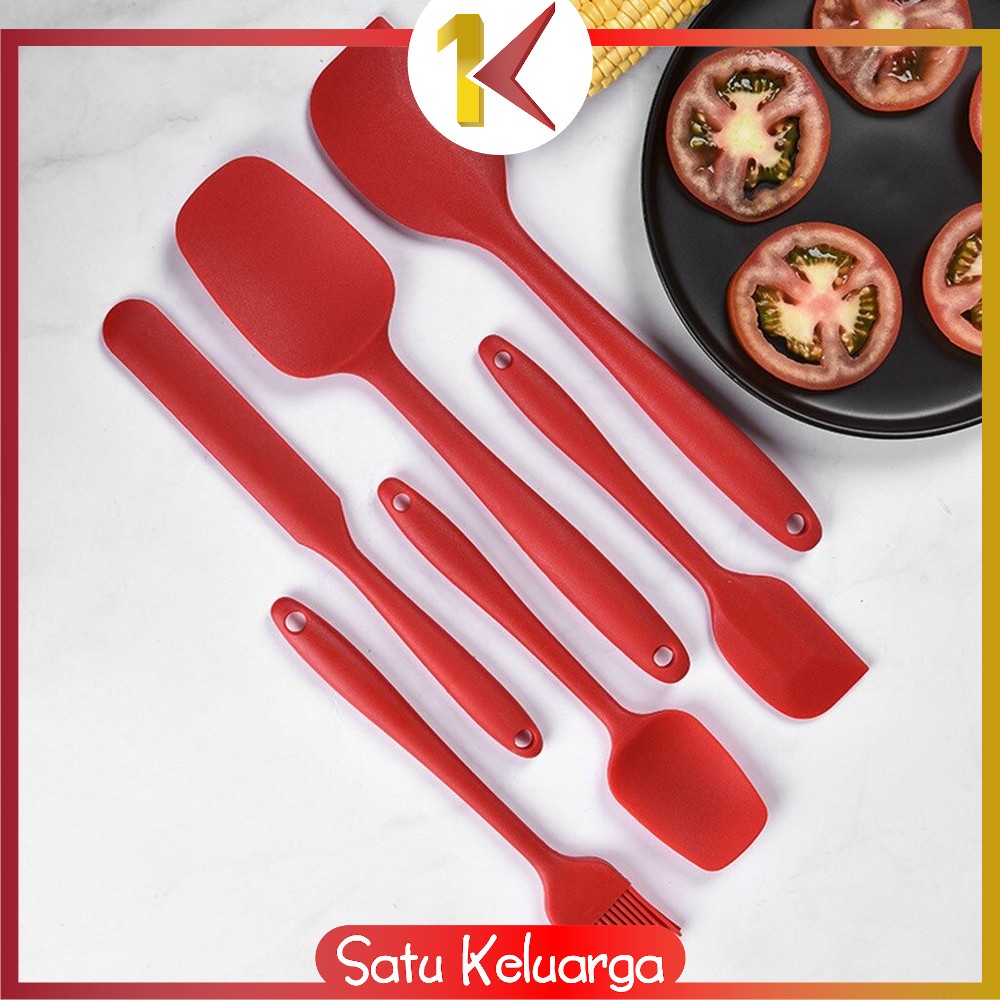 SK-C276 Spatula Silikon Tahan Panas Set 6IN1 Sutil Silicone Set Lengkap / Peralatan Dapur Kitchen Tool / Kitchen Utensil Set-8