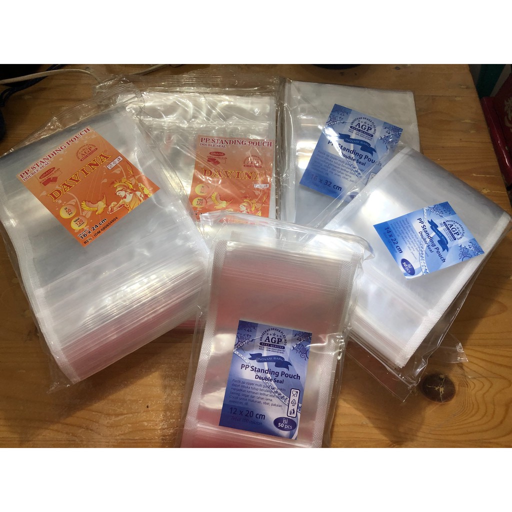 Standing Pouch 10x17 cm Double Seal / Packaging Makanan Double Seal