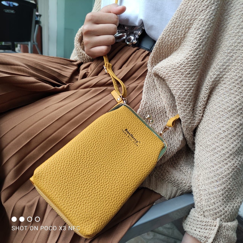 TERMURAH DOMPET TAS WALLET SELEMPANG KULIT HANDPHONE HP PONSEL WANITA CANTIK