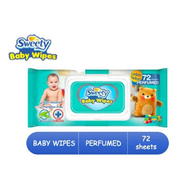 Sweety Baby Wipes Parfum 72 Sheets