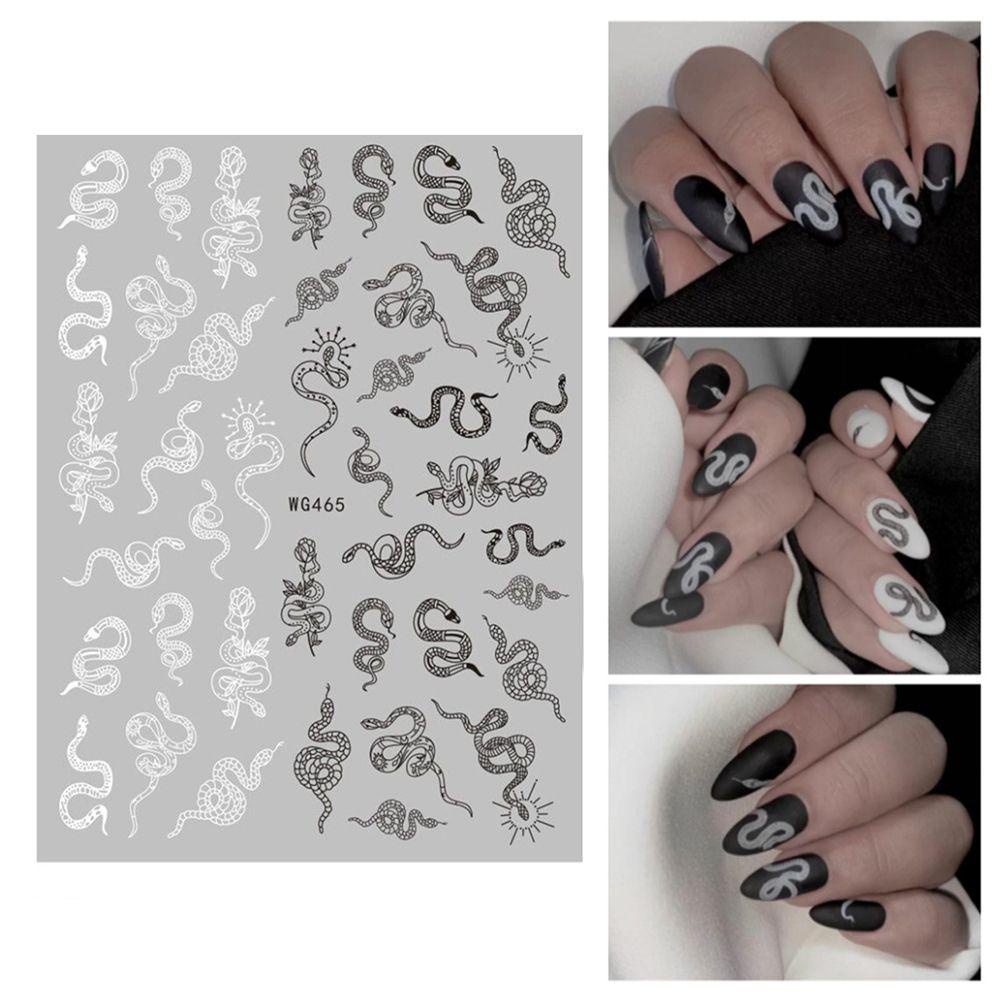 Agustinina Self-adhesive Nail Decals Populer Salon Kuku Nail Art Dekorasi DIY Stiker Kuku Nail Art Decals Manicuring Sticker