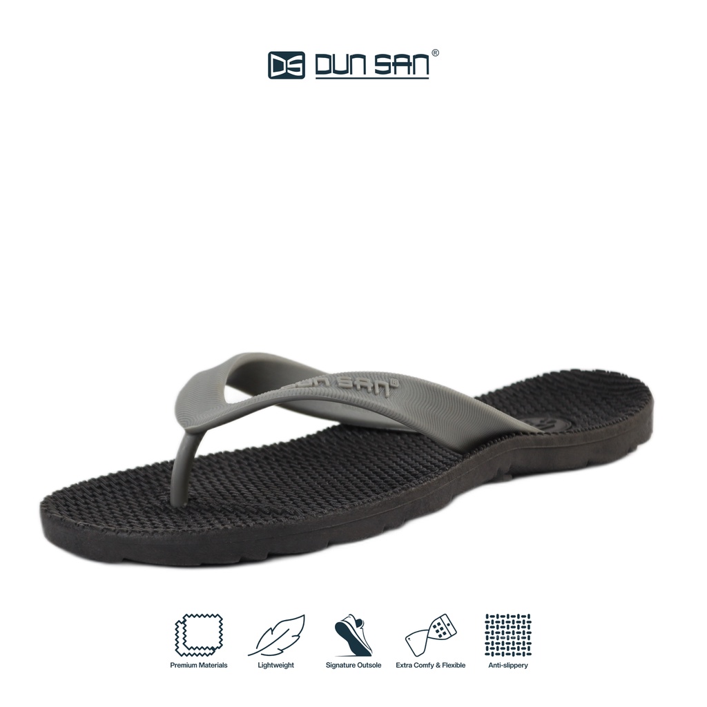 Sandal Jepit | Sandal Pria Wanita Distro | Dun San DS 1 - Grey