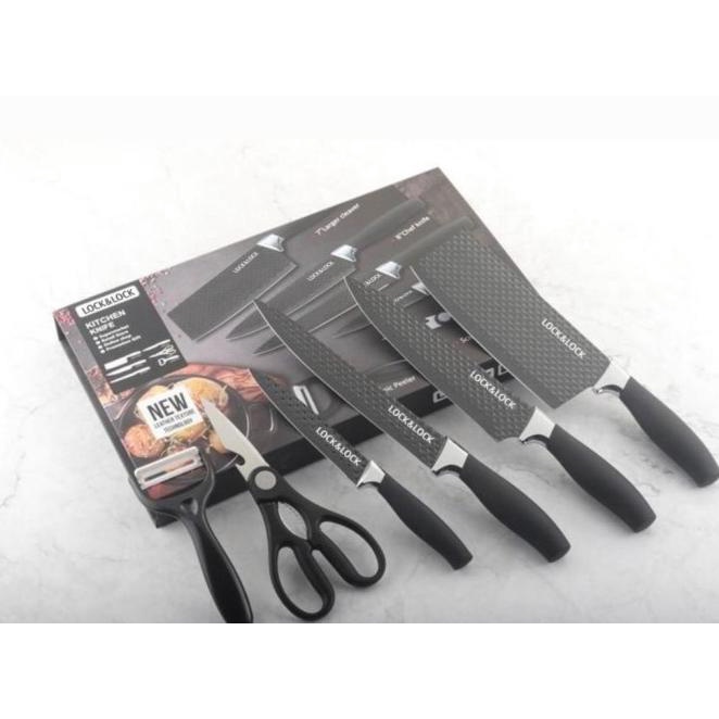 Lock N Lock Premium Original Pisau Dapur Set Kitchen Knife Set