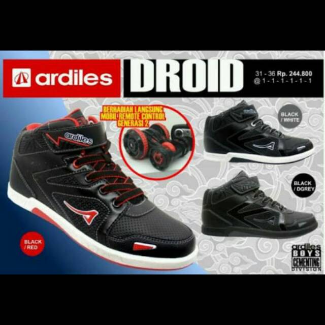 Sepatu Sekolah Anak Junior Unisex Ardiles Droid Murah Dan Terbaru Berhadiah Mobil Remot Control