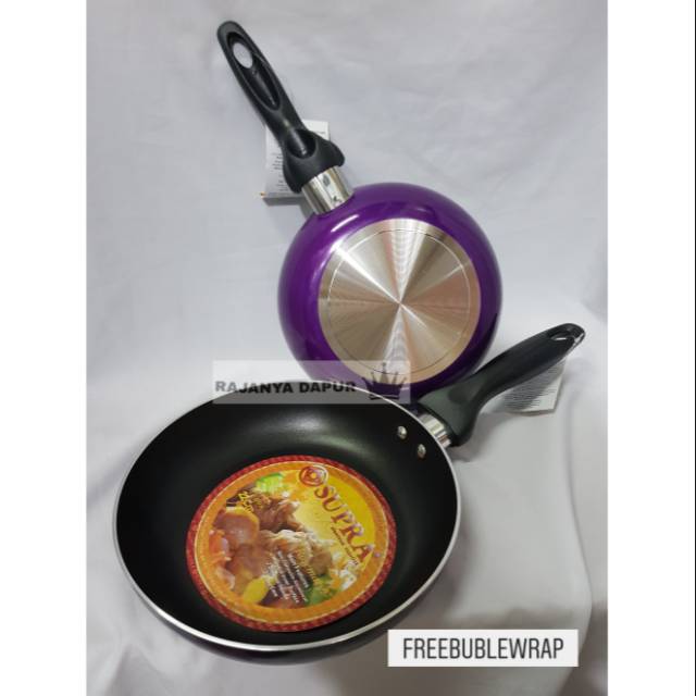 Wajan dadaran teflon supra ukuran 20 22 24 cm - wajan teflon supra - frypan teflon supra