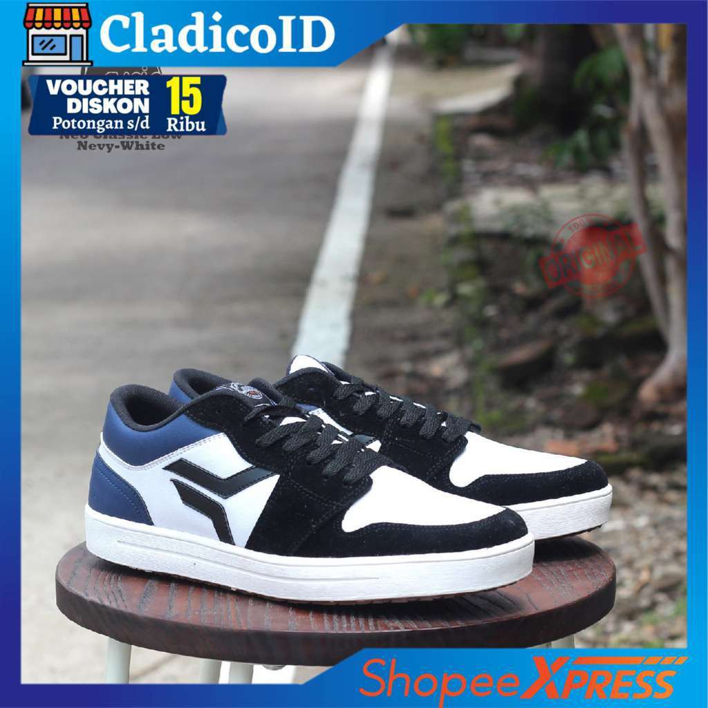 SEPATU SNEAKERS PRIA ORIGINAL TERBARU MODEL KEREN TRENDI OUTDOOR SANTAI LAVIO NEO CLASSIC LOW PENDEK