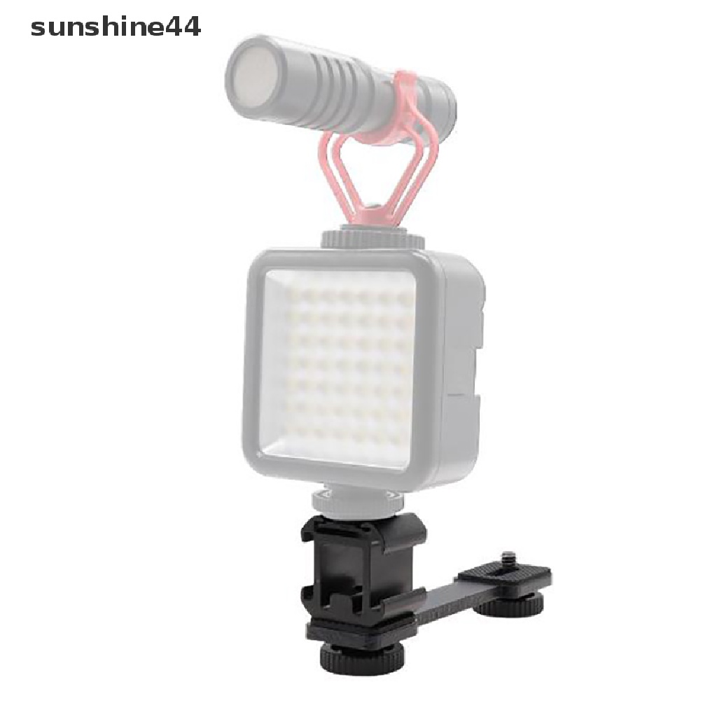 Sunshine 3 In 1 Bracket Adapter Extension Triple Hot Shoe Mount Stand Holder Microphone