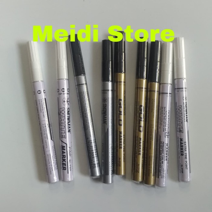 

tulis-alat-paket- spidol paint marker / cat/spidol kecil/ putih/silver/ gold/ emas. -paket-alat-