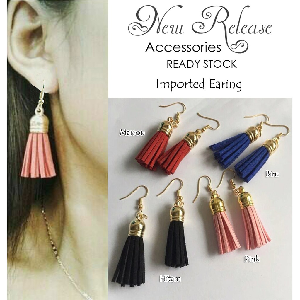 ANTING HOOKS WANITA KEKINIAN IMPORT BISA UNTUK HIJAB MODEL TASSEL 01