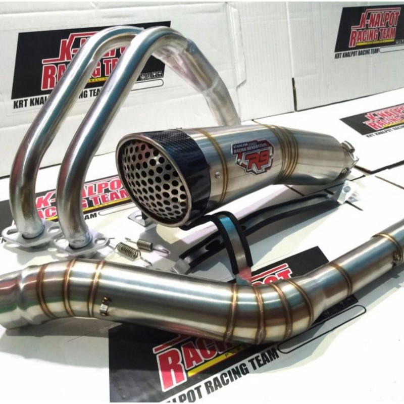 KNALPOT R9 H2 NINJA 250 4TAK INJEK KARBU RACING TERLARIS