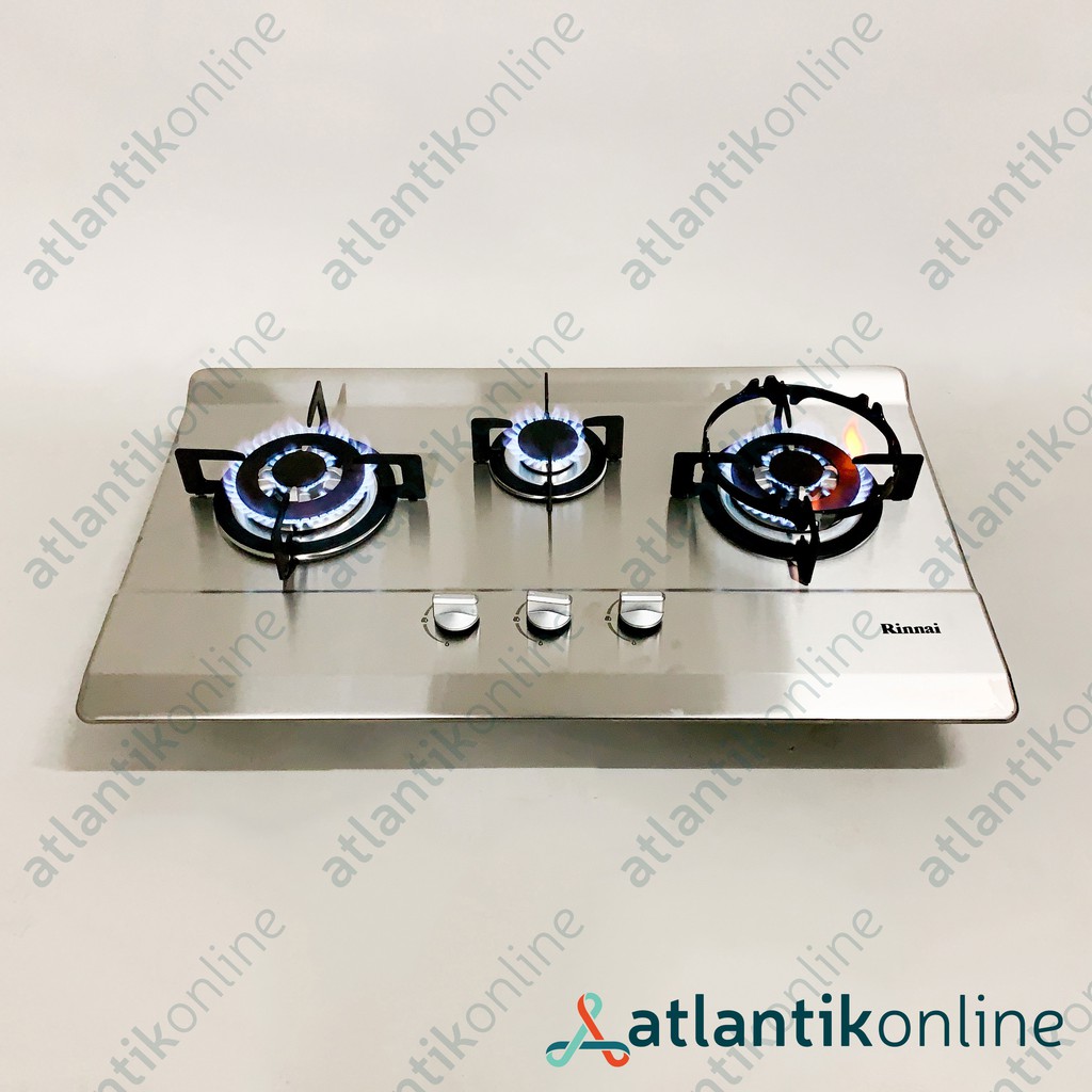 Kompor gas tanam built-in hob 3 tungku RINNAI RB-713N S RB713NS