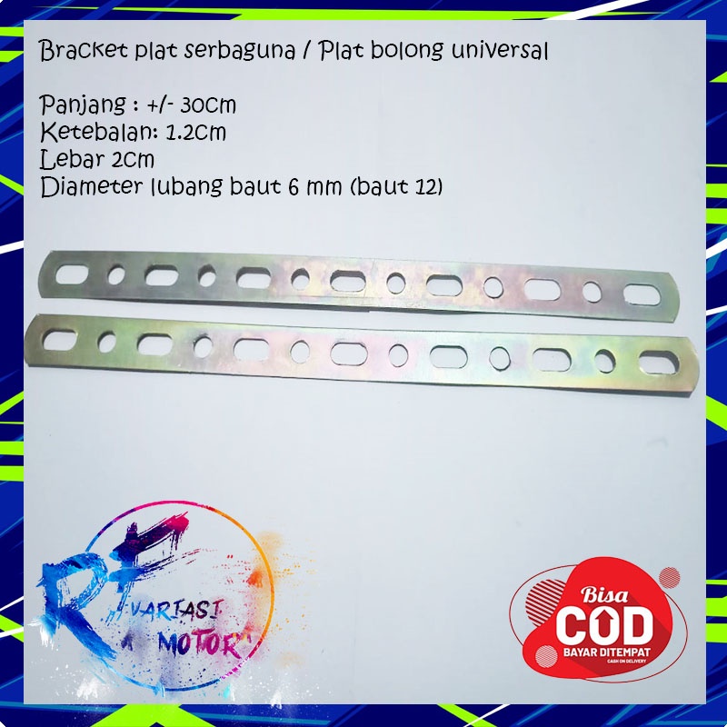 BESI PLAT TEKUK KNALPOT / BREKET BOLONG SERBA GUNA / PLAT PANEL REM PLAT BREKET BRACKET BESI PLAT BO