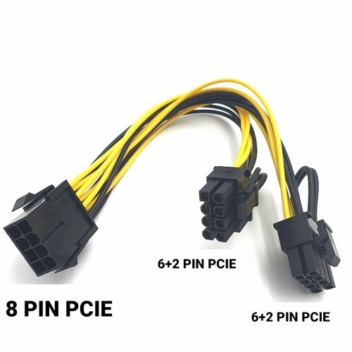 KABEL PCIE 8 PIN TO DUAL 8 PIN 6+2 POWER SPLITTER VGA PCI-E