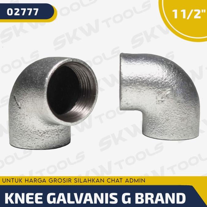 Termantab] Elbow / Knee / Keni Besi Galvanis Drat 1 1/2" / Pipa / G Brand