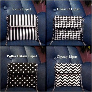 Sling Bag Lipat Kanvas | SlingBag Tas Selempang Wanita