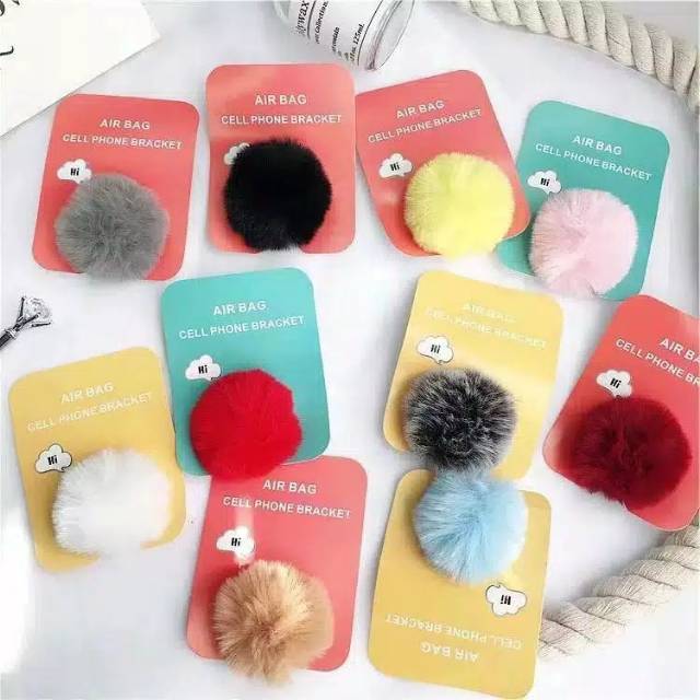 POP SOCKET BULU WARNA WARNI