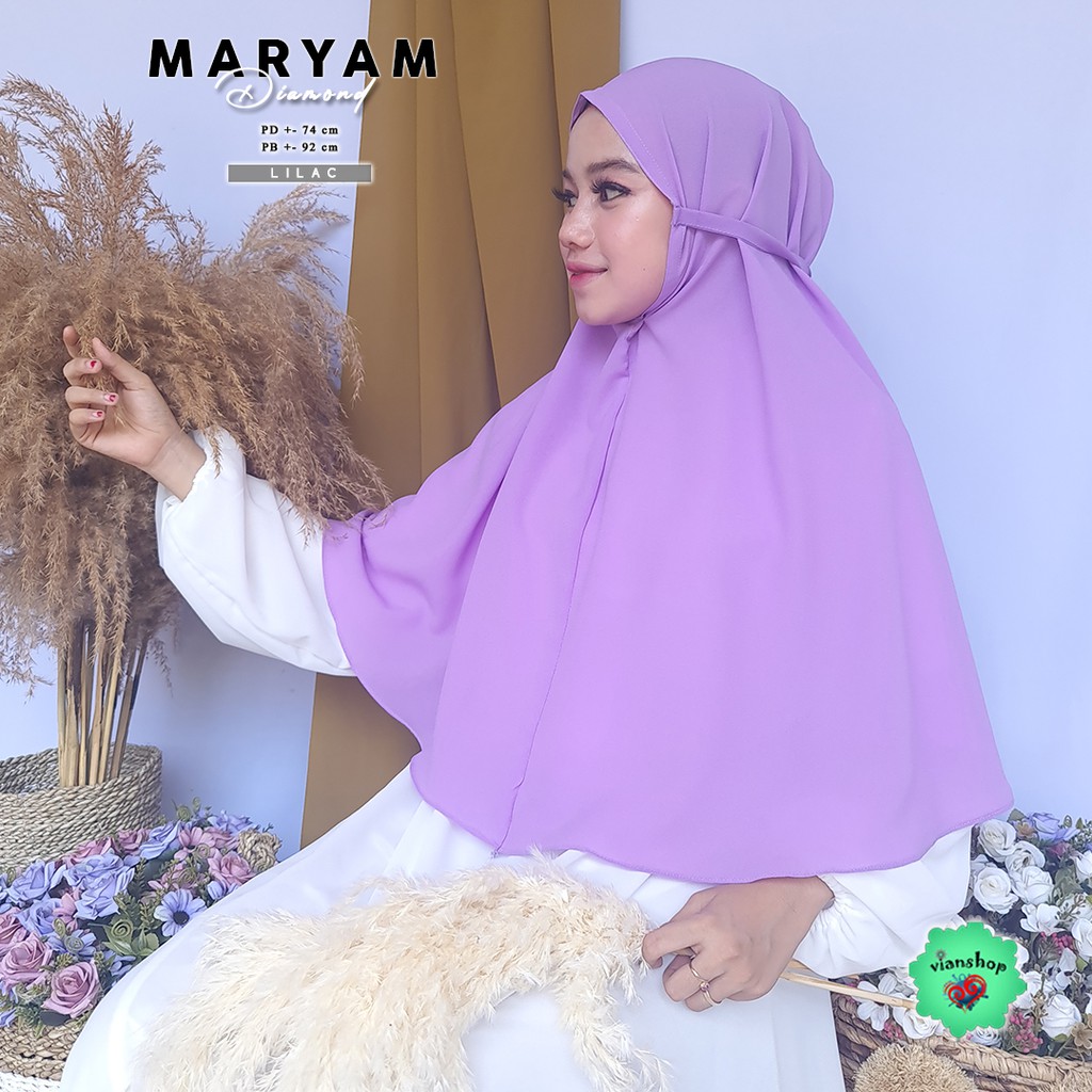 jilbab maryam PART 1 bergo tali non ped,bergo naswa , jilbab 1 layer , jilbab instan,jilbab cantik-maryam LILAC