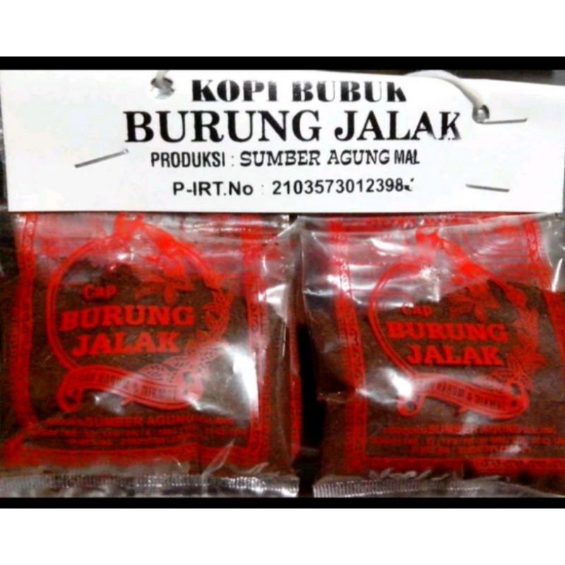 

Kopi bubuk Cap BURUNG JALAK per sachet