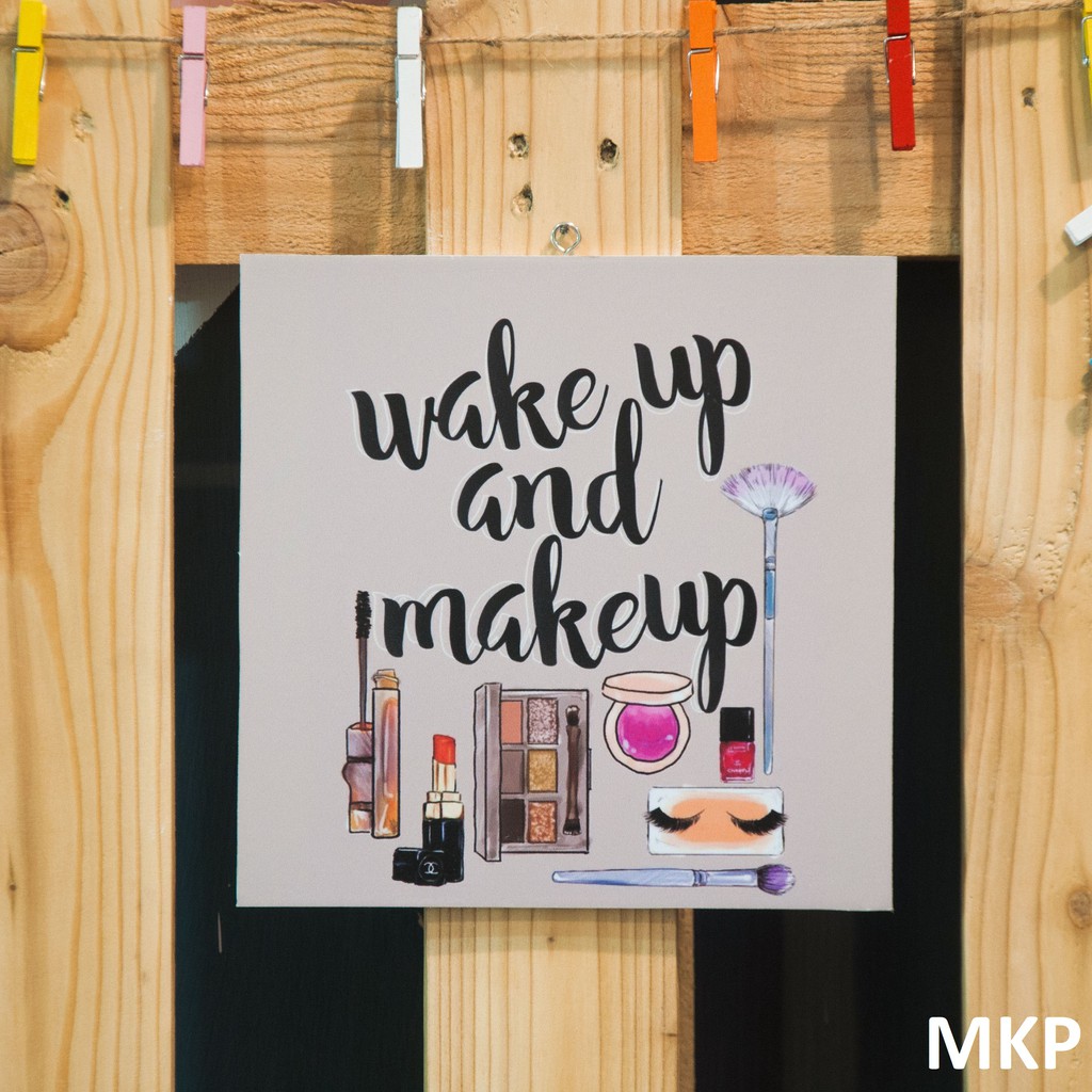 Hiasan Dinding Shabbychic Pajangan Poster Makeup MKP Shopee