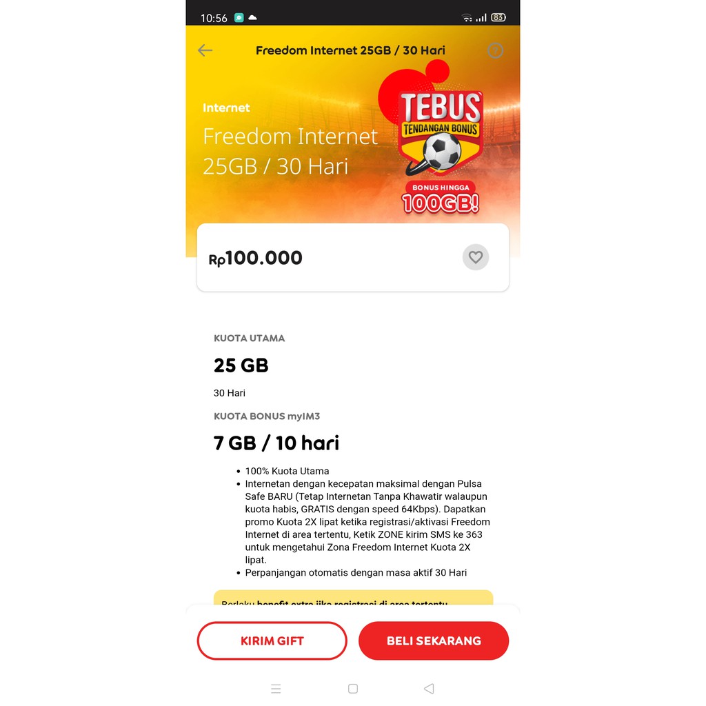 Indosat Freedom Internet 25GB