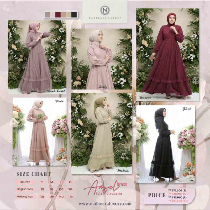 Ready Stok - Ansel Dress - By Nadheera Luxury - Gamis Nadheera