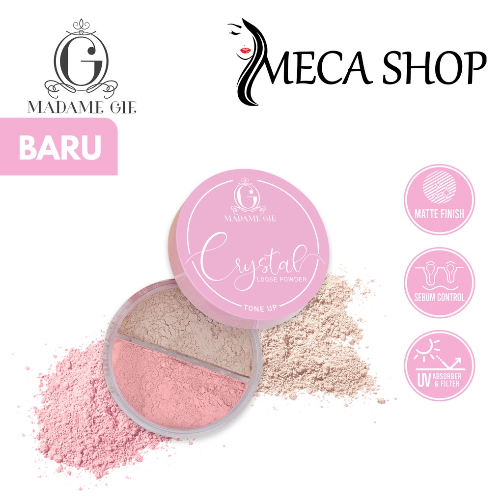 Madame Gie Powder Banana Loose Powder | Crystal Loose Powder | MakeUp | Bedak Tabur