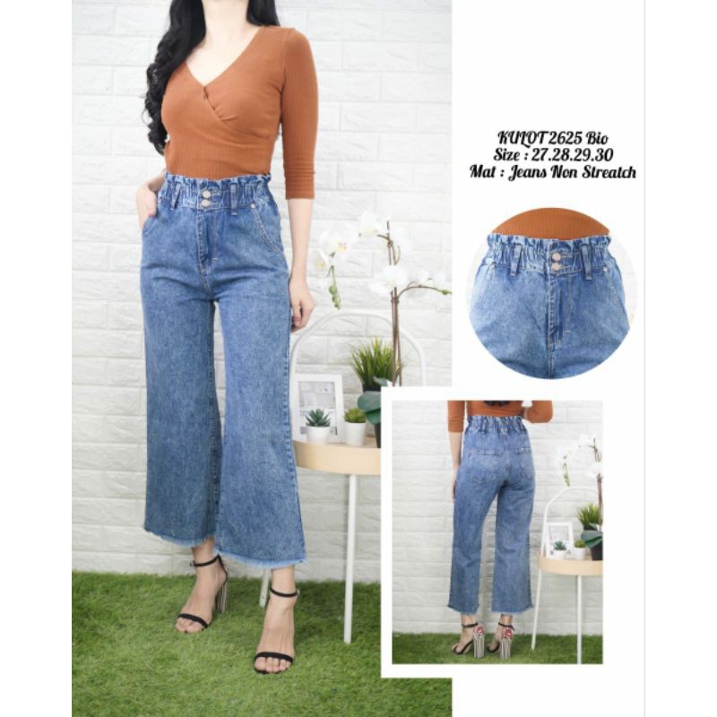 celana kulot jeans rawis kancing 2