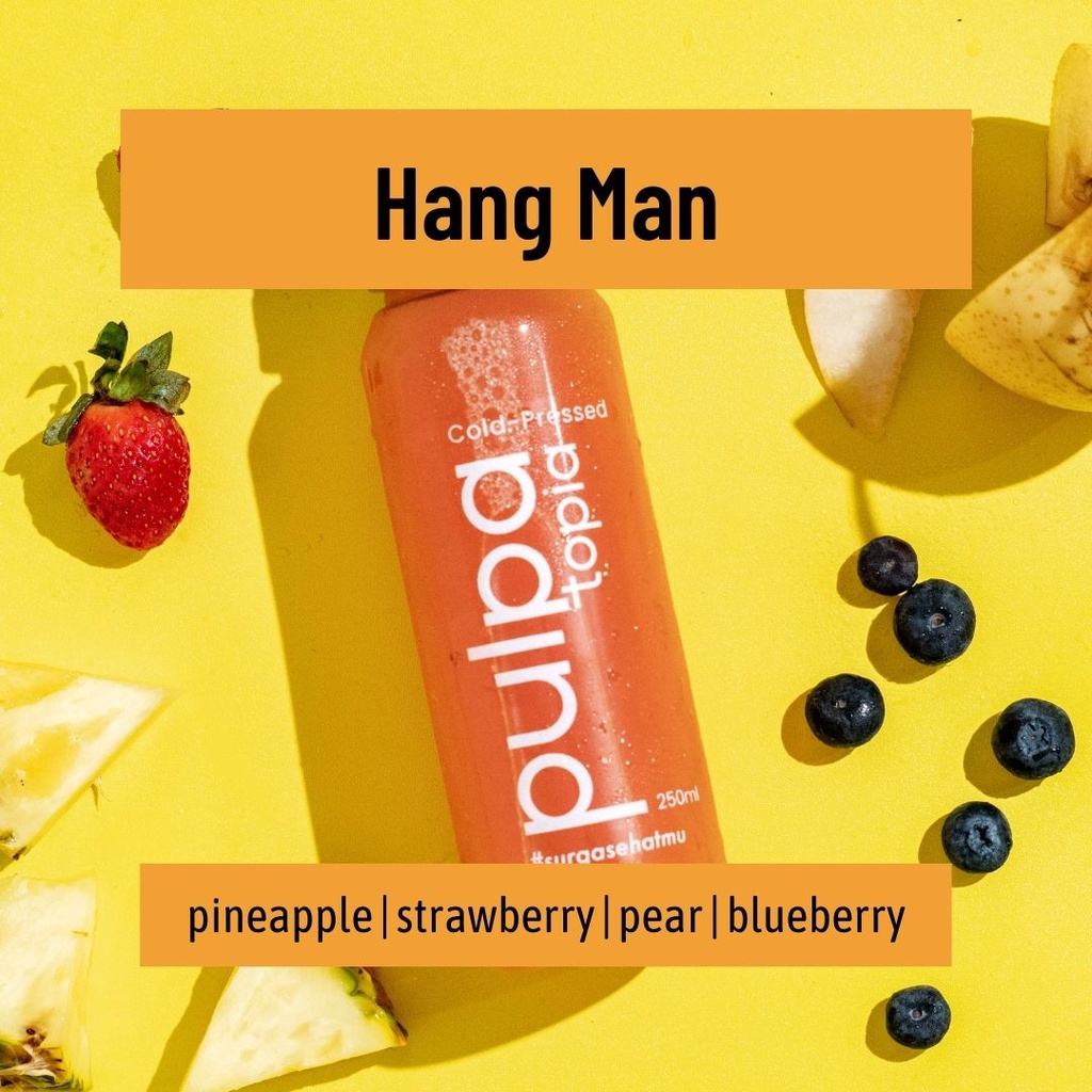 

Cold Pressed Juice Hang Man - Jus Sehat Detox Diet Natural Sayur Buah 250ml 500ml 1000ml Pulpatopia