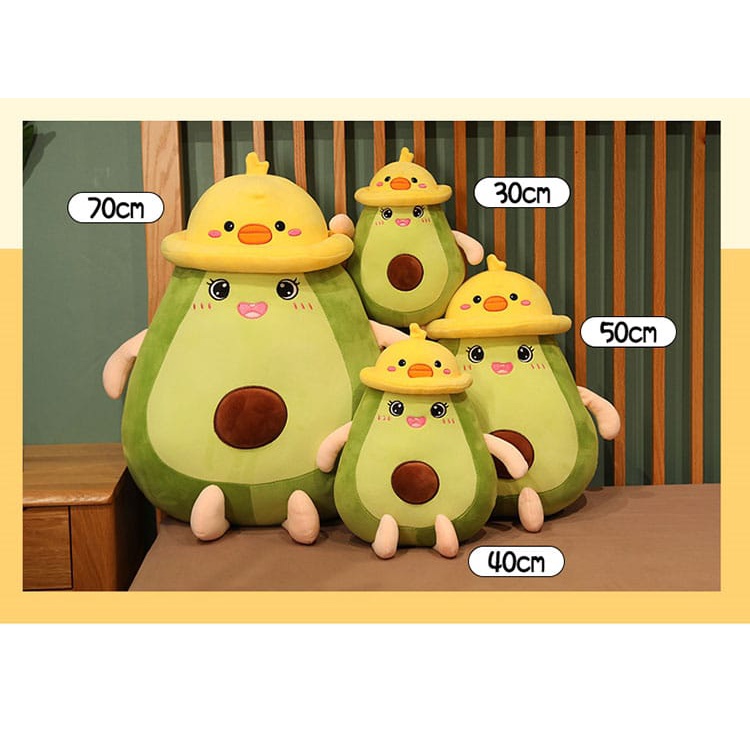 Bantal Boneka Mr Avocado Lucu Lembut, Bantal Alpukat