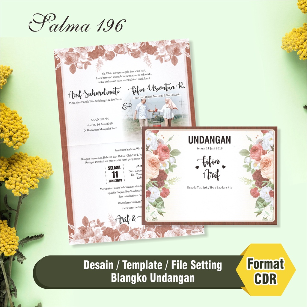 TEMPLATE DESAIN BLANKO UNDANGAN SALMA 196