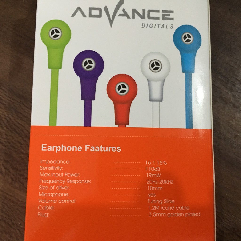 Earphone Advance Stereo MU8 Headset Advance