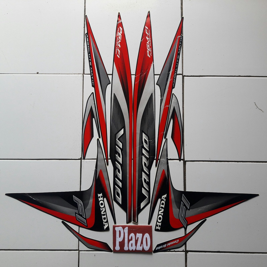stiker motor / striping lis body honda vario cw 110 fi 2014 full hitam