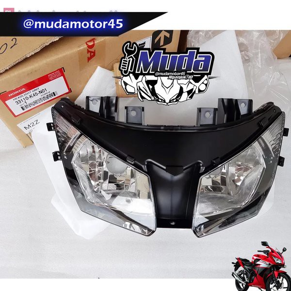 HEADLAMP CBR150R K45A 2014 2015 2016 33110-K45-N01 HEADLIGHT LIGHT LAMP REFLEKTOR LAMPU DEPAN  OLD M